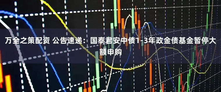 万全之策配资 公告速递：国泰君安中债1-3年政金债基金暂停大额申购